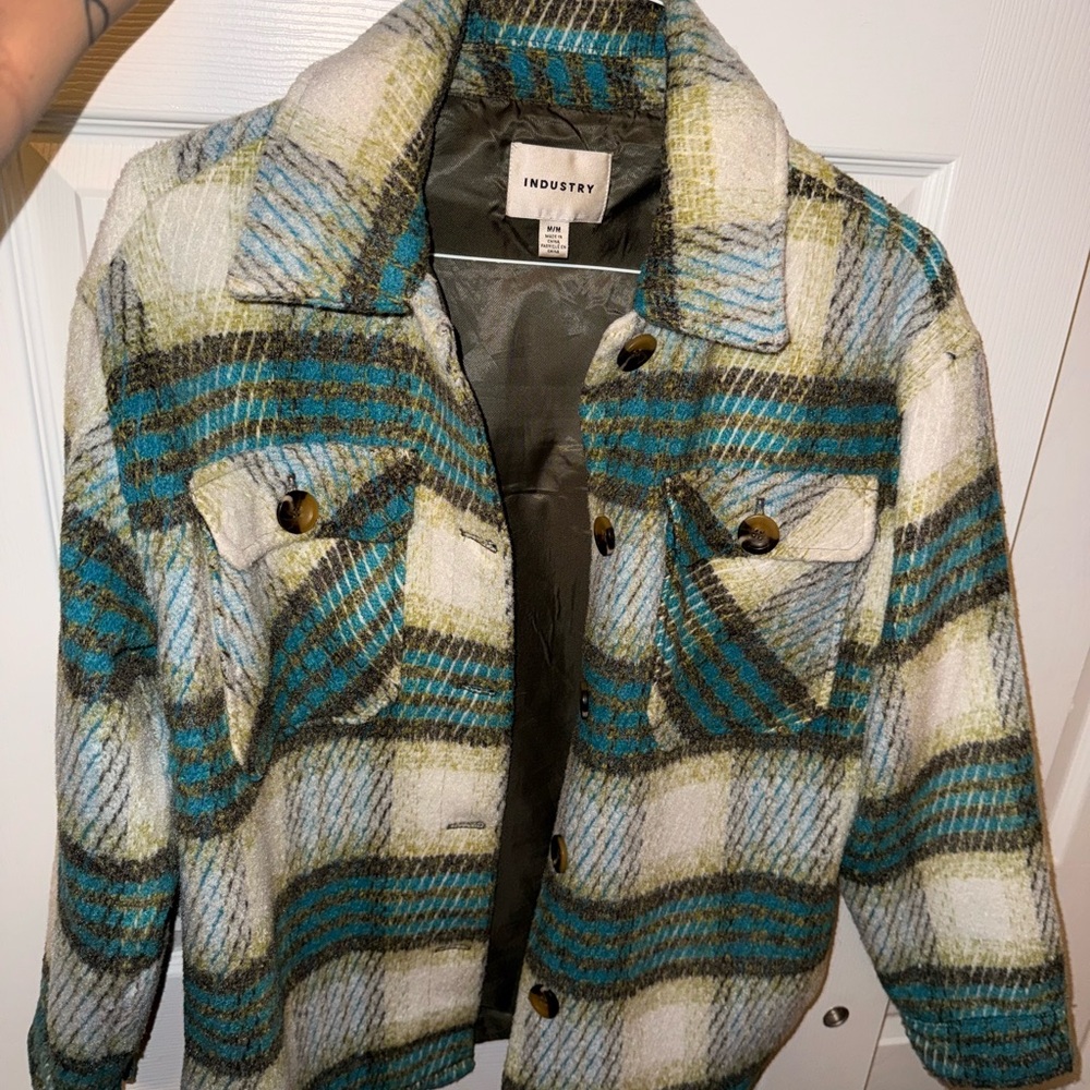 Women's Plaid Flannel Shirt Jacket